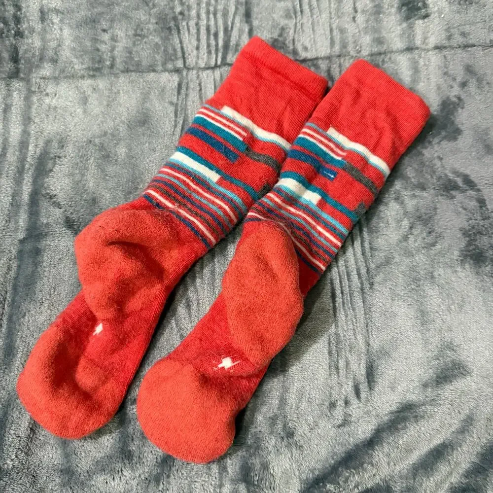 Smartwool Kids Winter Sport Stripe Ski Socks Smart Wool M Medium Boys Girls